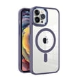 thumbnail image 2 of For Apple iPhone 14 Pro Max (6.7") Transparent Compatible with MagSafe Wireless Charging Hybrid Color Frame Shockproof Cover ,Xpm Phone Case [ Clear Purple ], 2 of 6