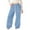 Light Blue, variant on Gelikeya Girls Bowknot Baggy Sweatpants Lightweight Straight Leg Athletic Pants with Pockets Back to School Clothes, Light Blue & 12-13 Years