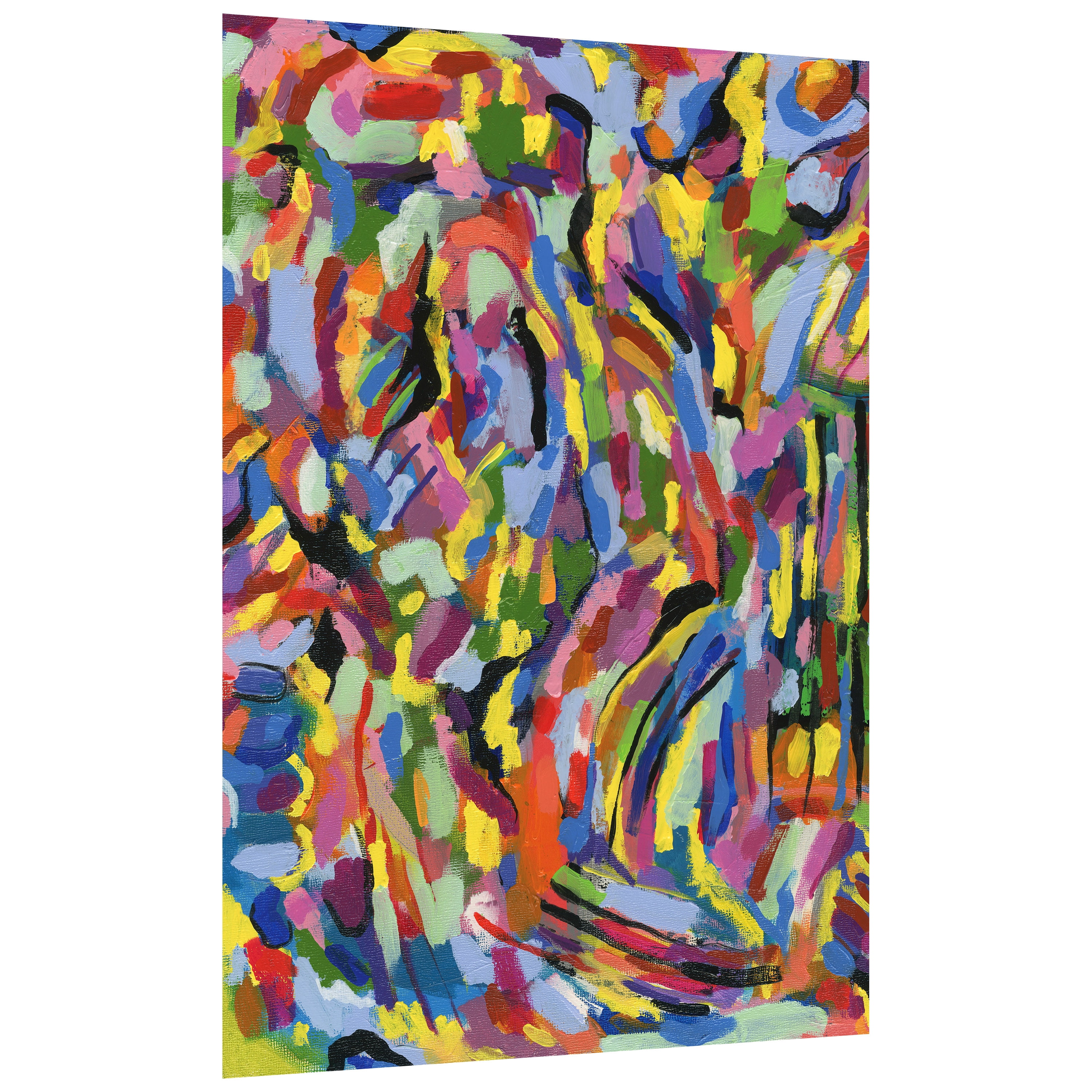 Rules of the Rainbow I Frameless Free Floating Tempered Glass Panel Graphic Wall Art , 48" x 32"
