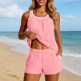 thumbnail image 2 of Busydd Tankini Swimsuits for Women Trendy Solid Color Tankinis Beachwear Round Neck Built In Bra Tank Top and Pockets Boyshorts Womens Bathing Suits S, 2 of 9