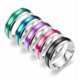 thumbnail image 5 of Anillo de acero de titanio para mujer, estilo europeo y americano, con forma de gota de esmalte, joyería para parejas, 5 of 5