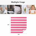 thumbnail image 4 of Pink Striped Cloth Napkins, Modern Simple Monochrome Geometric White Washable and Reusable Dinner Napkins Set of 4, Table Napkin for Kitchen Party Birthday Wedding Hotel Housewarming 20"x20", 4 of 8