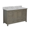 thumbnail image 5 of Paige 60" Single Bathroom Vanity with Weathered Gray Cabinet and Carrara Marble Top, 5 of 6