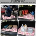thumbnail image 3 of Binienty Pink Deer Bow Print Universal Fit Car Trunk Mat, Non-Slip Backing Scratch Resistant Rear Cargo Liner, Stylish Vehicle Interior Accessory for Sedan SUV 29" x 39, 3 of 7