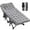 Black Cot w Gray Mattress, variant on MOPHOTO 2 Pack 75"* 28" Heavy Duty Camping Cot for Adults, Portable Sleep Cot Bed with Mattresses for Home/Office Nap, Folding Bed with Carry Bag Support 880lbs
