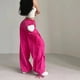 thumbnail image 5 of Pantalones cargo anchos para mujer: cintura alta, pierna recta, múltiples bolsillos, algodón y poliéster, ropa urbana, 5 of 7