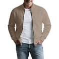 thumbnail image 6 of Bxsruta Mens Full Zip Athletic Jacket Stand Collar Workout Track Jacket Quilted Casual Outerwear, 6 of 8