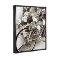 thumbnail image 3 of Stupell Industries Flower Blossom Covered Bicycle Vintage Neighborhood Photography Photograph Jet Black Floating Framed Canvas Print Wall Art, Design by Acosta, 3 of 5