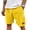 455#Yellow, variant on Mens Lightweight Corduroy Shorts Elastic Waist Drawstring Casual Summer Shorts Green S