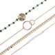 thumbnail image 4 of Pulsera con cuatro capas de agua, pulsera con combinación de piezas, pulsera redonda con cuentas, pulsera con ondas y pompones surtidos, 4 of 8