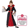thumbnail image 3 of Morph Kids Red Vampiress Costume Girls Vampire Dracula Halloween Fancy Dress Halloween Multi-color M, 3 of 4
