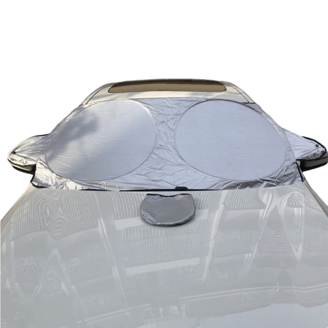 Parasol para coche, 63 x 33,9 pulgadas, para parabrisas de coche, parasol para parabrisas de coche, diseño aerodinámico