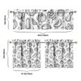 thumbnail image 6 of Fall Kitchen Curtains 24 Inch Short - 3 Panel Set, Autumn Harvest Print, Rod Pocket Window Treatment for Thanksgiving, Farmhouse, Cafe, Living Room - Machine Washable, 6 of 6