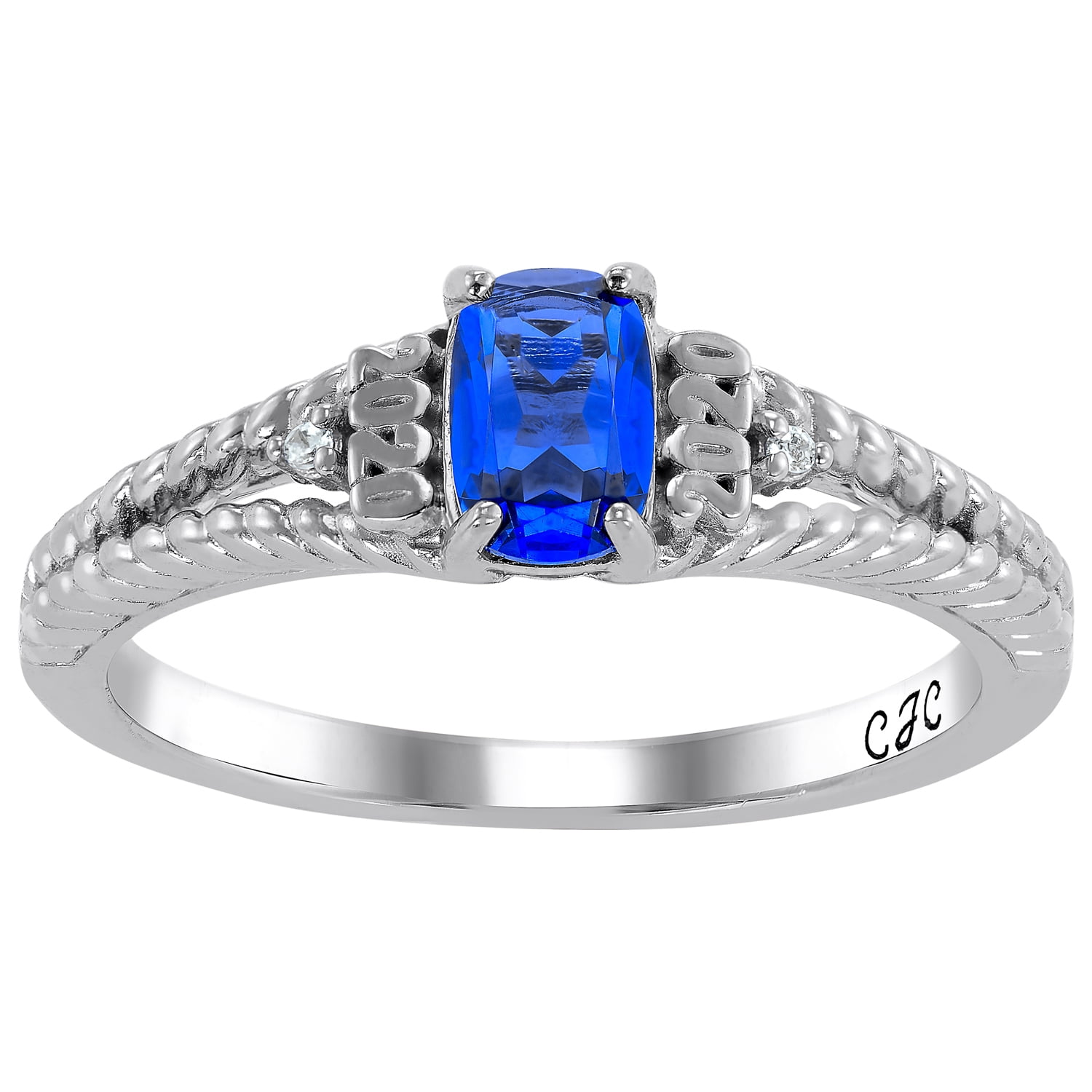 Personalized Women's Lilla Class Ring available in Valadium, Silver Plus, 10k Yellow and White Gold