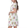 thumbnail image 2 of Lsque Mardi Gras Carnival1 Print Women's Casual Dress T-Shirt Summer Short Sleeve Scoop Neck Swing Dresses, 2 of 6