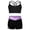 B Lavender, variant on Kids Girls Dance Crop Top with Booty Shorts Tracksuit Set 2 Piece Gymnastics Yoga Swimming B Lavender 4