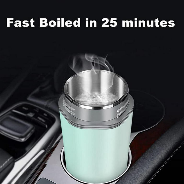 Car Kettle Car Heating Travel Cup for Boiling Water, Eggs, Coffee, Tea  Water Heating Cup Car Water Boiler for Truck Self Driving Tour 750ml 12V  100W