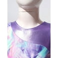 thumbnail image 6 of YONGHS Kids Girls Printed Gymnastics Dance Outfit Sleeveless Leotard+Shorts Set, 6 of 6