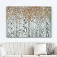 thumbnail image 2 of wall26 Canvas Print Wall Art Birch Tree Forest Collage with Brown Leaves Nature Wilderness Mixed Media Modern Art Rustic Landscape Relax/Calm Multicolor for Living Room, Bedroom, Office - 12"x18, 2 of 5