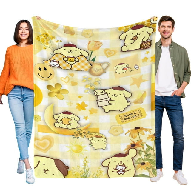 Pompompurin anti-pilling, suave, ligera, esponjosa y acogedora de lujo para hogar y cocina – Perfecta para niños y adultos, 100 x 150 cm