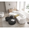 thumbnail image 3 of Kevinplus 2 Piece Modern Boucle Fabric Sectional Sofa Living Room Set White, 3 of 13