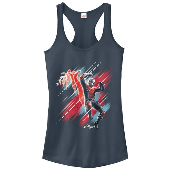 Junior's Marvel Ant-Man and the Wasp Shift Racerback Tank Top Indigo Large