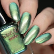 Whats Up Nails - Peridot Nail Polish Green Duochrome Lacquer Varnish Made in USA 21 Free Vegan Clean