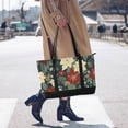 thumbnail image 4 of FORMRS Canvas Laptop Tote Bag for Women with 15.6" Computer Compartments Shoulder Handbag, Christmas Blooms, 4 of 7