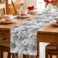 thumbnail image 5 of Spring Botanical Table Runner - 90 Inch Long Country Floral Leaves Gray Brown Cotton and Linen Blended Dress Scarves Farmhouse Table Runner for Kitchen Dining, Coffee Table, 13" x 90", 5 of 8