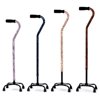 Designer Quad Cane, Indigo, Small Base
