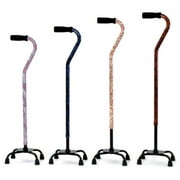 Designer Quad Cane, Indigo, Small Base