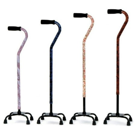 Designer Quad Cane, Indigo, Small Base