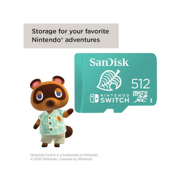 SanDisk 512GB microSDXC UHS-I for Nintendo Switch, Speed Up to