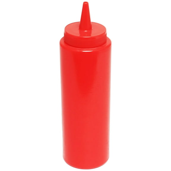 Excellante 8 oz squeeze bottle/red, comes in dozen