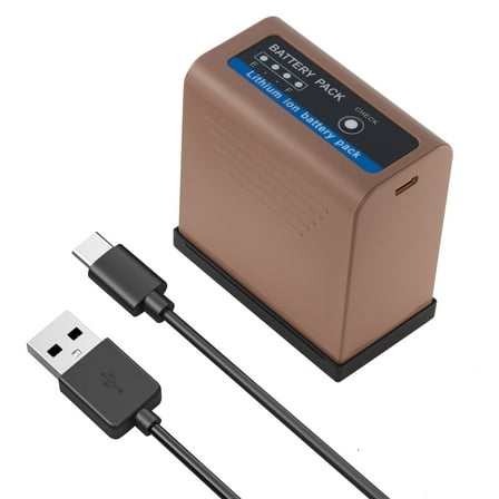 Green Extreme NP-F970 76.3Wh 7.4V 10500mAh Lithium-Ion Battery Pack with USB-C Port, Brown