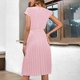 thumbnail image 5 of Vestido casual de mujer Cuello redondo Vestido midi elegante para mujer Traje de vacaciones de ajuste holgado FLhrweasw Nuevo, 5 of 7