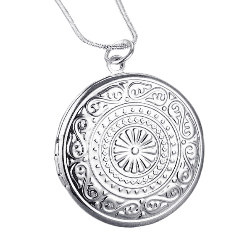 925 Sterling Silver Polished Round Tree Charm Pendant 