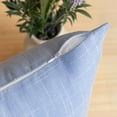 thumbnail image 2 of Soft Textured Linen Burlap Series Decorative Throw Pillow Covers, 12" x 20", Sky Blue, Set of 2, 2 of 5