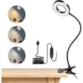 thumbnail image 1 of 48 LED Clip Desk Lamp 360 Flexible Clip-on Reading Lamp 3 Lighting Modes & 10 Brightness Levels USB Led Desk Lamp for Study and Work, Black, 1 of 5