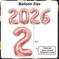 thumbnail image 2 of Balloons CHUN-YAN 2026, número dorado champán, 40 pulgadas, graduación, 2 of 7