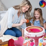 SENTRO Knitting Machine, 40 Needles Smart Weaving Loom Knitting Round Loom, Knitting Board Rotating Double Knit Loom Machine, DIY Knitting Loom Machines Weaving Loom Kit for Adults and Kids