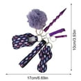 thumbnail image 2 of Safety Keychain Set Portable Faux Leather Wristlet Keychain Pendant Keychain, 2 of 4
