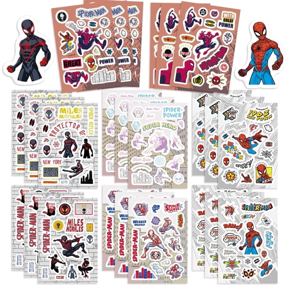 24Pcs Spider Man Hot Stickers for Water Bottle Cup Laptop Guitar Car Motorcycle Bike Skateboard Luggage Box Vinyl Waterproof Graffiti Patches