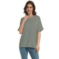 thumbnail image 6 of Women's Casual Short Sleeve Crew Neck T-Shirts, 6 of 6