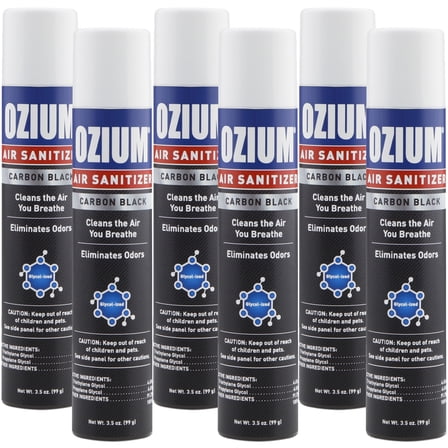 Ozium Air Sanitizer 3.5 oz. Ozium Spray, Carbon Black (6-PACK)
