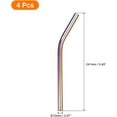 thumbnail image 2 of 4Pcs Reusable Metal Straws, 9.5" Stainless Steel Drinking Straw for Milkshake, Bubble Tea, Cold Drink (0.5" Wide, Bent, Colorful), 2 of 5