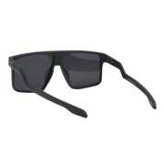 Kush Men's Sunglasses Retro Style Matte Black Square Frame Zig Zag Temple UV400