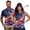 Patriotic Sparkly American Flag, variant on Jeiento 250th Anniversary Couple Matching Outfit Eagle Mens Golf Shirts Short Sleeve Dry Fit Collared Tops and Womens Zipper Shirt Sleeveless Racerback Workout Tops, Women's XS