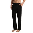 thumbnail image 1 of LANBAOSI Men Soft Knit Sleep Lounge Pants Lightweight Jersey Sweatpants Loose Male Open Bottoms Pockets Size Medium, 1 of 7