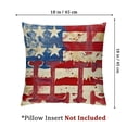 thumbnail image 4 of nygtbtfer Flower Patriotic Decorative Pillowcase Set of 2, Porch Outdoor Home Decor, American Flag USA Map Freedom Cushion Case White, 4 of 7